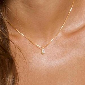 Dainty Birthstone 14K Gold Plated (Non Tarnish) Necklace